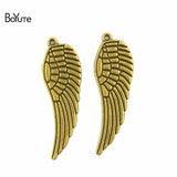 BoYuTe 50*16MM Vintage Metal Angel Wings Charms Lot
