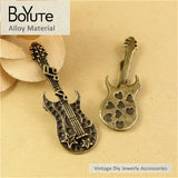 Antique Bronze Guitar Pendant for Jewelry Making