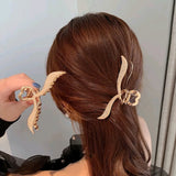 BoYuTe Metal Hair Claw with Pearls Big Shark Clip Hair Jewelry