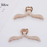 BoYuTe Metal Hair Claw with Pearls Big Shark Clip Hair Jewelry