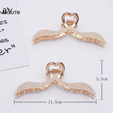 BoYuTe Metal Hair Claw with Pearls Big Shark Clip Hair Jewelry