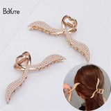 BoYuTe Metal Hair Claw with Pearls Big Shark Clip Hair Jewelry