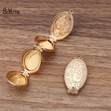 Memory Photo Locket Oval Shape 20*33*9MM Direct Metal Brass Pendant