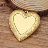 BoYuTe 40*41*8MM Metal Heart Locket Blank Pendant Base
