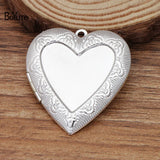 BoYuTe 40*41*8MM Metal Heart Locket Blank Pendant Base