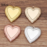 BoYuTe 40*41*8MM Metal Heart Locket Blank Pendant Base