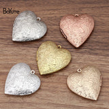 BoYuTe 40*41*9MM Metal Brass Heart Locket Floating Photo Pendant