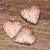 BoYuTe 40*41*9MM Metal Brass Heart Locket Floating Photo Pendant