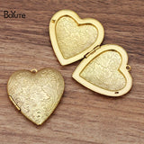 BoYuTe 40*41*9MM Metal Brass Heart Locket Floating Photo Pendant