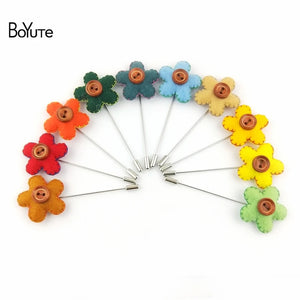 BoYuTe (5 Pieces/Lot) Flower Lapel Pin Brooch Hand Brooches Vintage Men