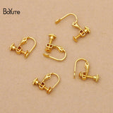 BoYuTe No Pierced Ear Clip 14*17MM Metal Brass DIY Earring Jewelry Parts