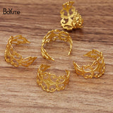 BoYuTe 18*15MM Metal Brass Filigree Ring Base Adjustable Ring Setting