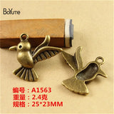 BoYuTe Antique Bronze Bird Pendant Charms 25*23MM - 50 Pieces/Lot