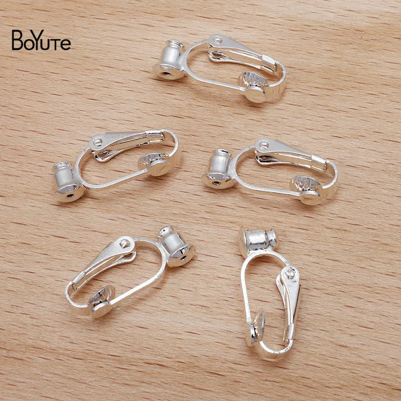BoYuTe 9*21.5MM Metal Brass No Pierced Ear Clip Welding Earring Stopper