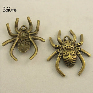 50Pcs Spider Pendant Charms Vintage DIY Hand Jewelry Accessories