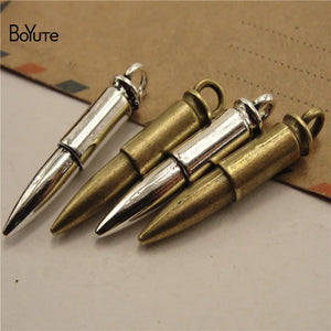 BoYuTe 50Pc Metal 33*12MM Bullet Pendant Charms DIY Hand Jewelry