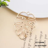 BoYuTe Leaf Pendant Charms for Jewelry Making 3 Colors
