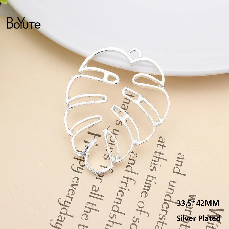 BoYuTe Leaf Pendant Charms for Jewelry Making 3 Colors