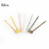 BoYuTe 50 Pcs Metal Hair Pins Base 55MM Bobby Hair Clip DIY Jewelry Making