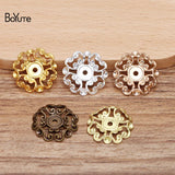 BoYuTe 23MM 2 Colors Filigree Flower Charm Brass DIY Pendant Charms