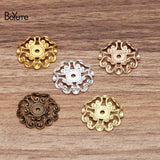 BoYuTe 23MM 2 Colors Filigree Flower Charm Brass DIY Pendant Charms
