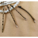 BoYuTe 50Pcs Vintage Barrette Antique Bronze Plated Hair Accessories