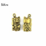 BoYuTe Fortune Cat Charms Pendants for Jewelry Making Diy