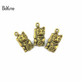 BoYuTe Fortune Cat Charms Pendants for Jewelry Making Diy