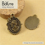 BoYuTe Antique Bronze Beauty Head Alloy Pendants for Jewelry Findings