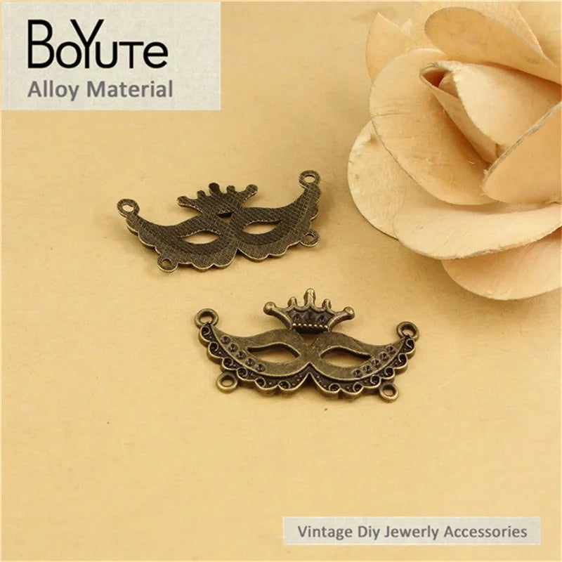 BoYuTe Crown Mask Pendant Charms for Jewelry Making