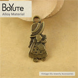 BoYuTe Girl Pendant Charms Antique Bronze Plated Zinc Alloy DIY Jewelry Making