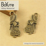 BoYuTe Girl Pendant Charms Antique Bronze Plated Zinc Alloy DIY Jewelry Making