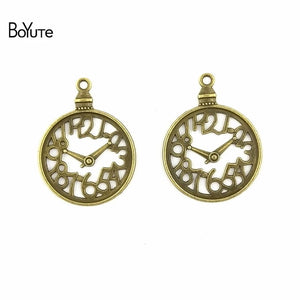 BoYuTe 28MM Antique Bronze Plated Clock Pendant - 60 Pieces/Lot