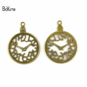 BoYuTe 28MM Antique Bronze Plated Clock Pendant - 60 Pieces/Lot