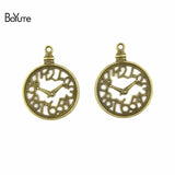 BoYuTe 28MM Antique Bronze Plated Clock Pendant - 60 Pieces/Lot