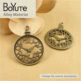 BoYuTe 28MM Antique Bronze Plated Clock Pendant - 60 Pieces/Lot