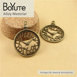 BoYuTe 28MM Antique Bronze Plated Clock Pendant - 60 Pieces/Lot