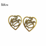 BoYuTe (60 Pieces/Lot) Mother Heart Charm Pendant Antique Bronze Jewelry Making