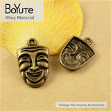 BoYuTe 24*15MM Antique Bronze Smile Mask Charms Pendants