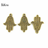 BoYuTe 24*17MM Antique Bronze Metal Palm Pendant Charms for Jewelry Making