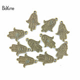 BoYuTe 24*17MM Antique Bronze Metal Palm Pendant Charms for Jewelry Making