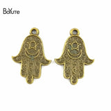 BoYuTe 24*17MM Antique Bronze Metal Palm Pendant Charms for Jewelry Making