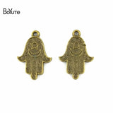 BoYuTe 24*17MM Antique Bronze Metal Palm Pendant Charms for Jewelry Making