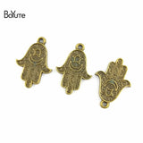 BoYuTe 24*17MM Antique Bronze Metal Palm Pendant Charms for Jewelry Making
