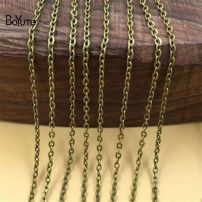 BoYuTe 90-95M Metal Iron Flat Chain Diy Jewelry Findings