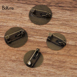 BoYuTe Flat Brooch Base 15MM 18MM Kit DIY Jewelry Making Accessories