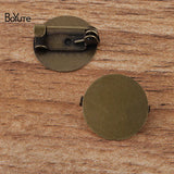 BoYuTe 15MM 18MM Flat Brooch Base Diy Jewelry Making Accessories