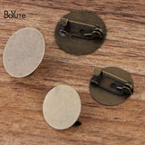 BoYuTe 15MM 18MM Flat Brooch Base Diy Jewelry Making Accessories