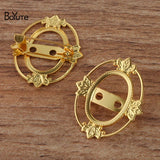 BoYuTe 35*30MM Filigree Brooch Base 200 Pieces/Lot