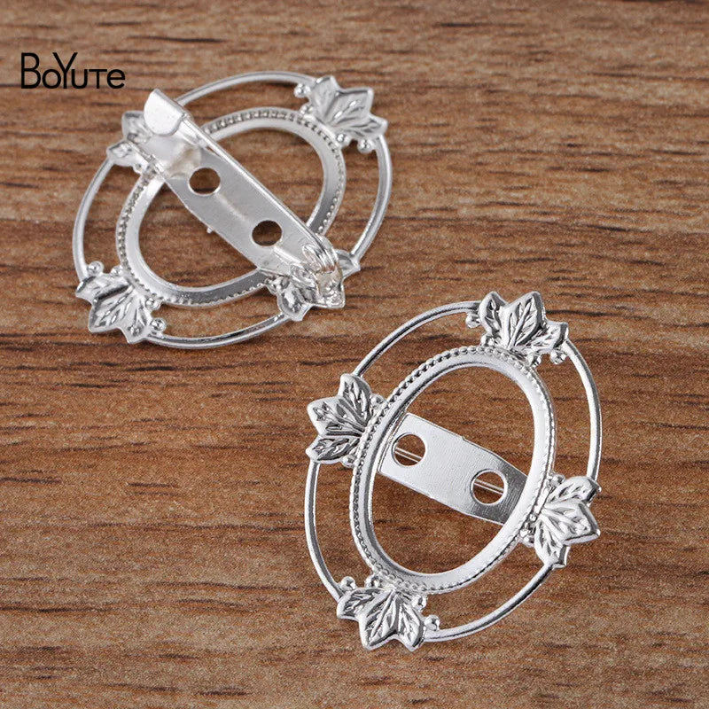 BoYuTe 35*30MM Filigree Brooch Base 200 Pieces/Lot